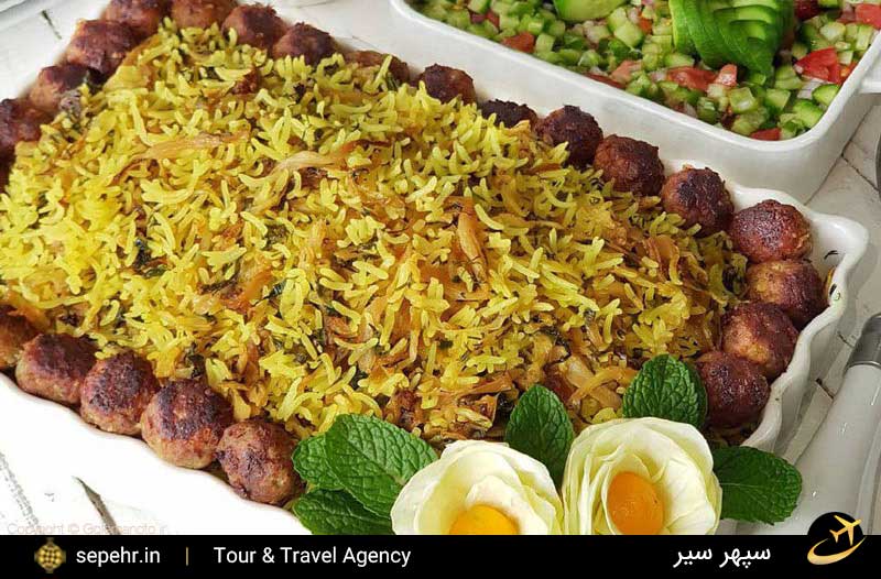 کلم پلو-غذای سنتی شیراز-خرید بلیط هواپیما